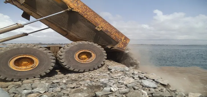 Construction of Breakwater