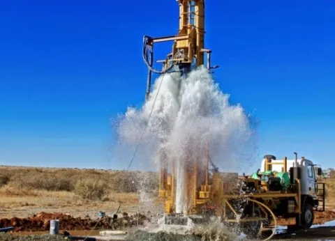 Borehole Drilling in Progress