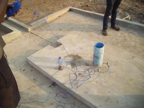 Construction of Concrete Pad at Borehole Site