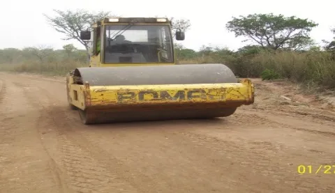 Completion of a Section of Road Compaction of Road